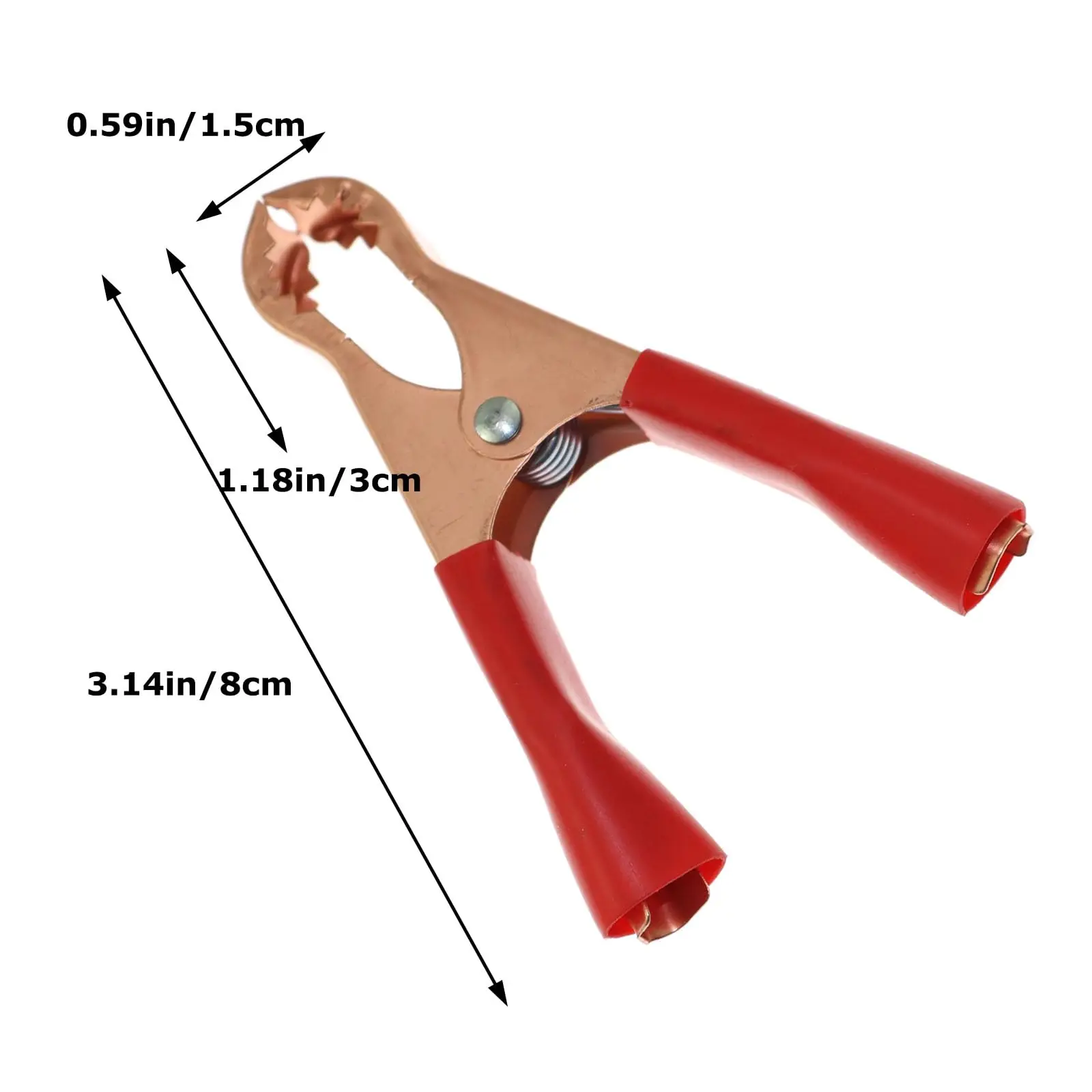 2Pcs 50A Red + Black 80mm Crocodile Car Caravan Van Battery Test Lead Clips Alligator Clips Connector Plug Power