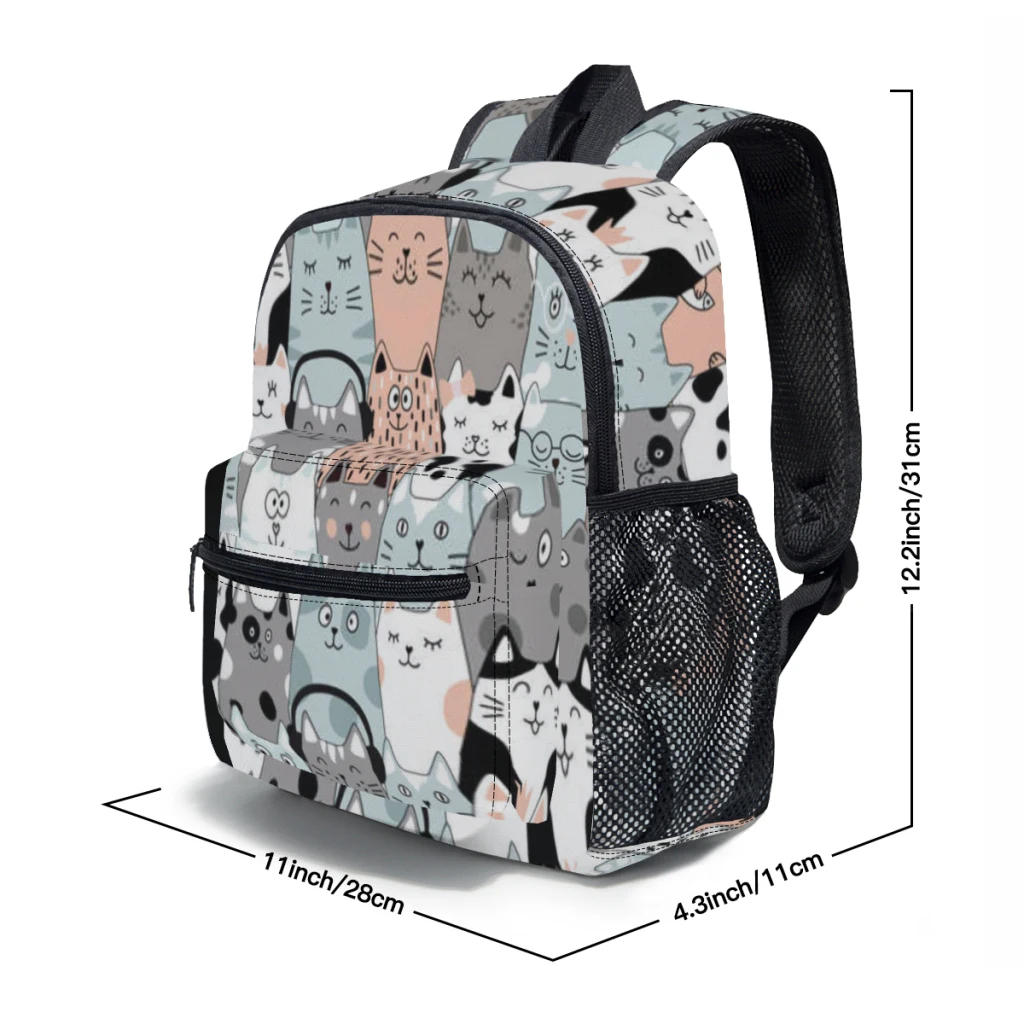 2023 Children Backpack Toddler Kids School Bag  Cute cat set Kindergarten Bag for Girl Boys