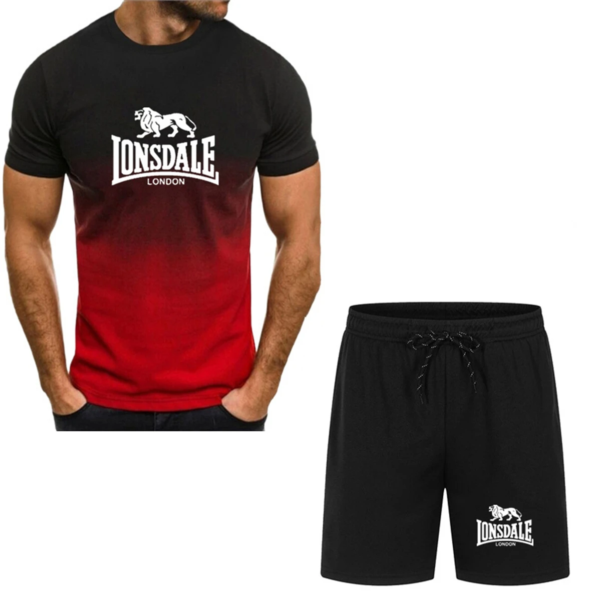New men's sports suits. Quick-drying casual suits. Jogging sports men's summer fashion short-sleeves. Hot selling men's clothing