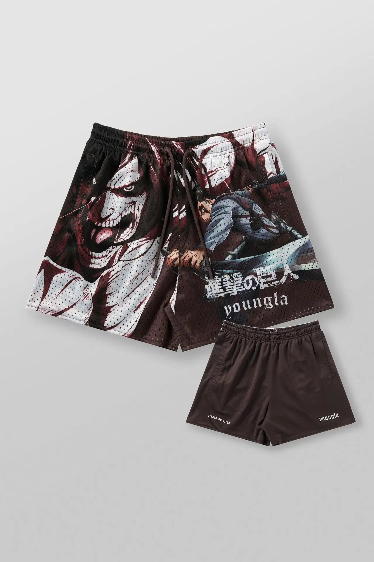 2024YAAmerican men's casual shorts spring and summer new mesh quick drying breathable shorts casual beach pants 4
