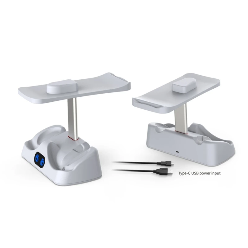Dock Di Ricarica Per Controller Doppio Ps Vr2 Per Ps5 Vr2 Supporto Di Ricarica Per Staffa Di Archiviazione Per Cuffie Per Playstation Vr2