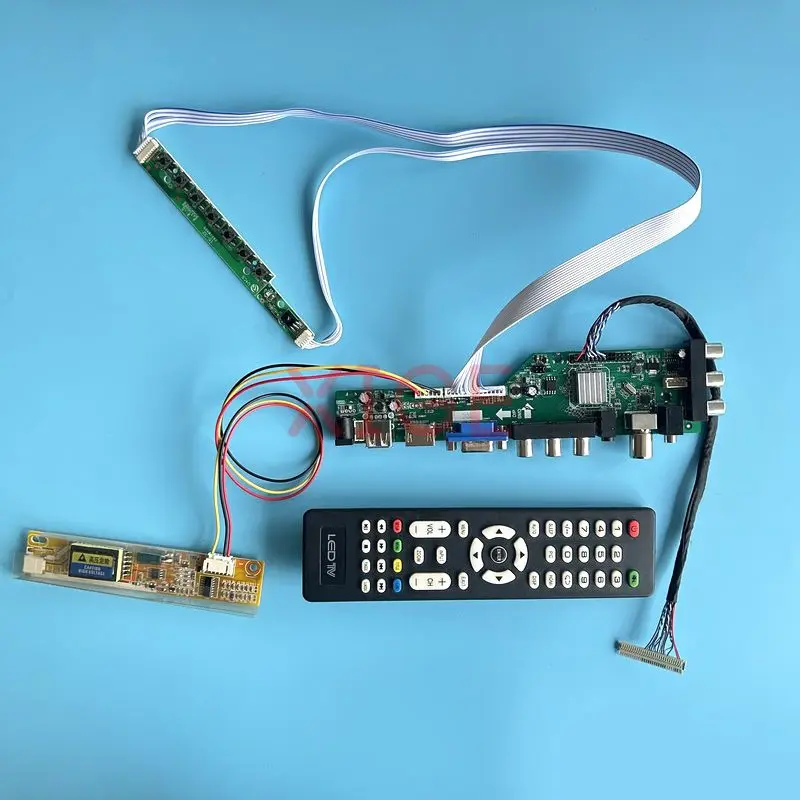

LCD Controller Driver Board Fit HT14X19 HT14X1B LP141X13 1024*768 IR+AV+USB+HDMI+VGA Digital DVB Kit DIY 30Pin LVDS 1CCFL Matrix
