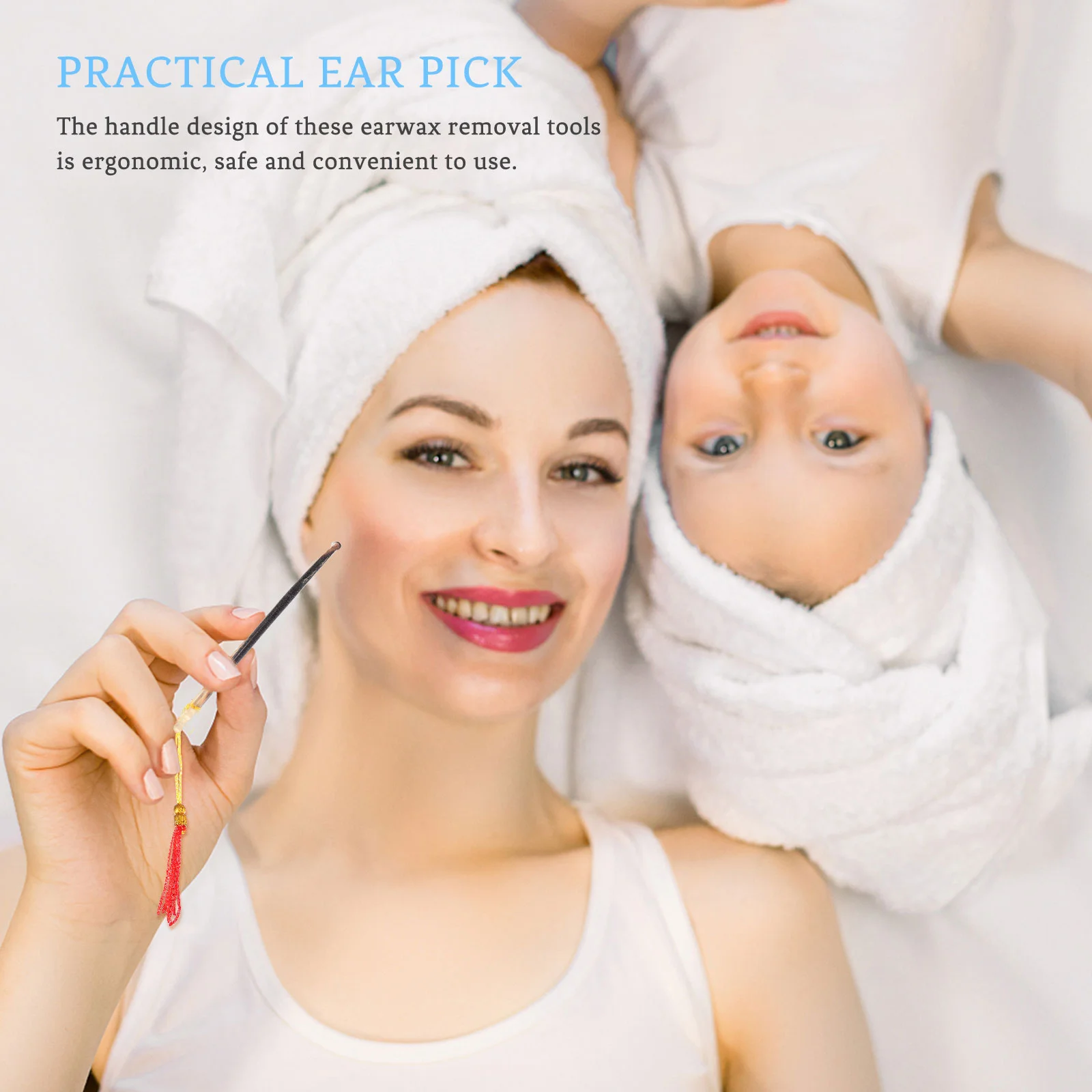 5 Pcs Plugs Croissant Ear Pick Buds Cleaner Spoon Picks Child Q Grips Wax Remover Cleaning Kit 2