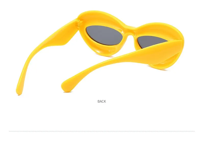 Lunettes de soleil à lèvres Sexy couleur bonbon Unique pour femmes nouvelle marque jaune bleu dégradé lunettes de soleil hommes Hip Hop nuances_voghion.com