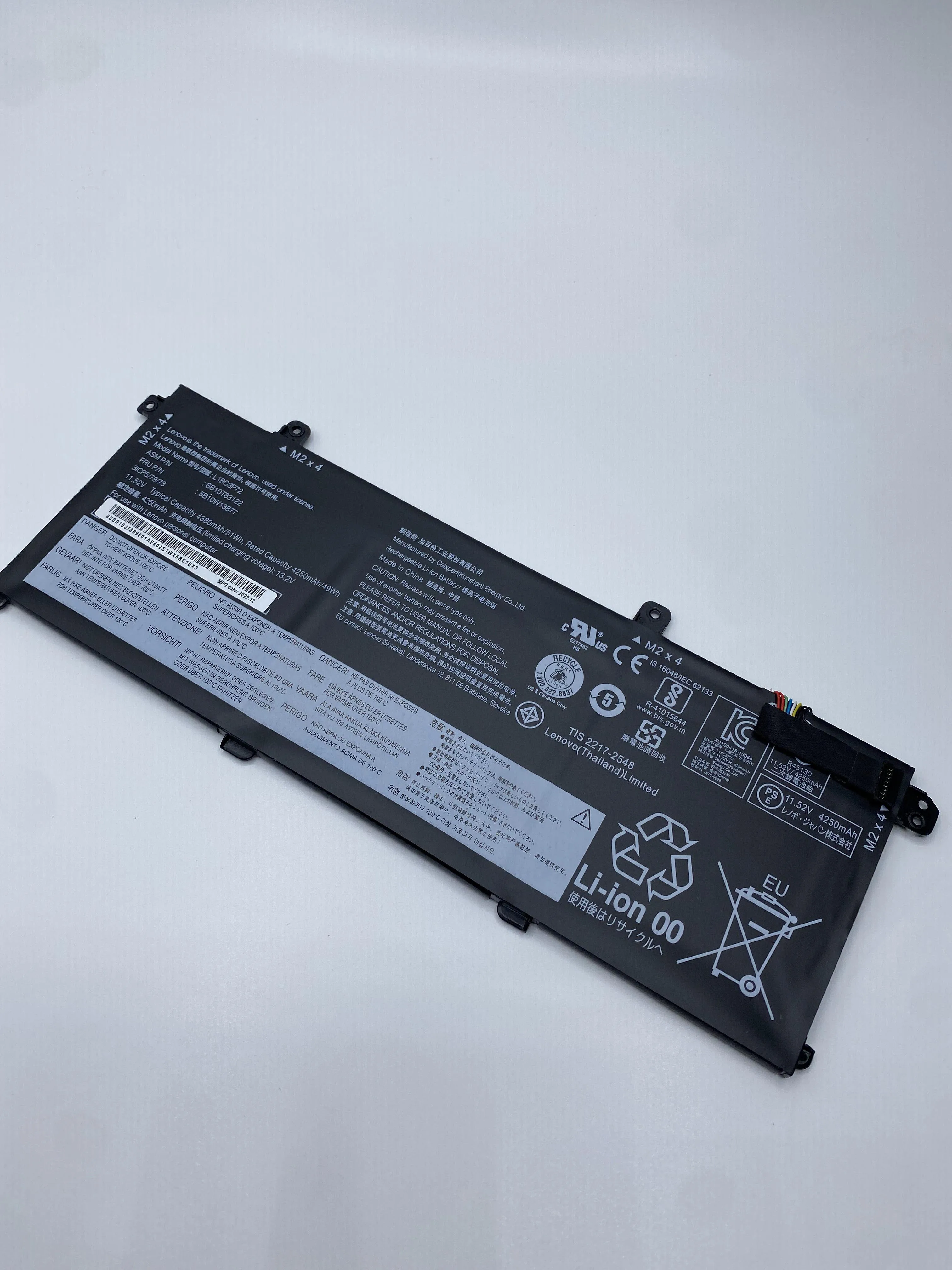 Bateria Original do Portátil para Lenovo Thinkpad Novo L18m3p73 L18l3p73 L18c3p72 L18m3p72 T490 T495 P43s 02dl007 Sb10t83122 5b10w13877 - Imagem 4