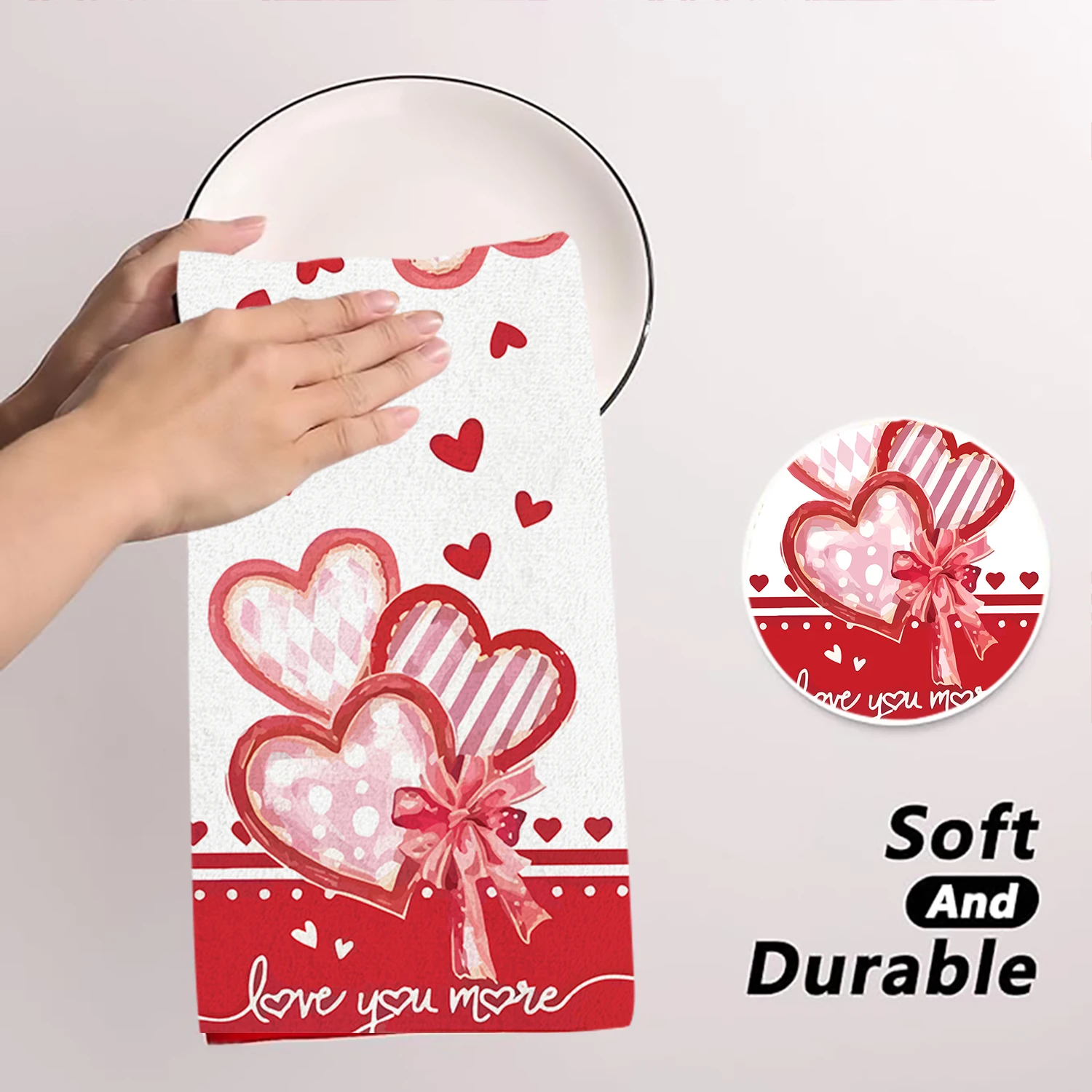 2 sets Heart-shaped Towels 40 * 60cm Suitable for Kitchen and Bathroom Use bath towels cotton towel cotton face towels face towel microfiber towel set bamboo towel set