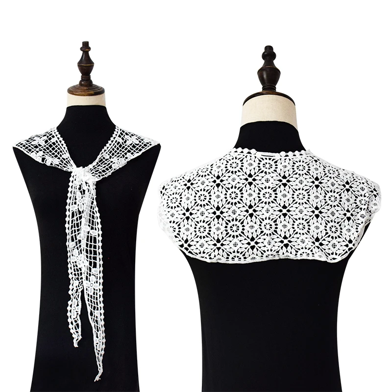 

Japanese and Korean French style national style clothing accessories, collar lace fabric, embroidery, hole carving, lace, handma