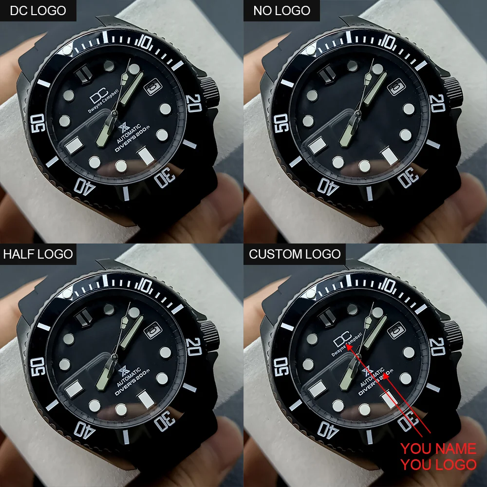 ぽん NH35 腕時計 Custom Japan NH35 Movement 42mm Black Men's wrist watch
