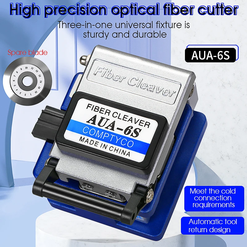 AUA-6S Fiber Cleaver FTTH Cold Splicing Tool Automatic Return Knife Fiber Optic Cable Fiber Optic Cleaver Factory Direct Sales очки для плавания с диоптриями mad wave optic envy automatic m0430 16 e 05w