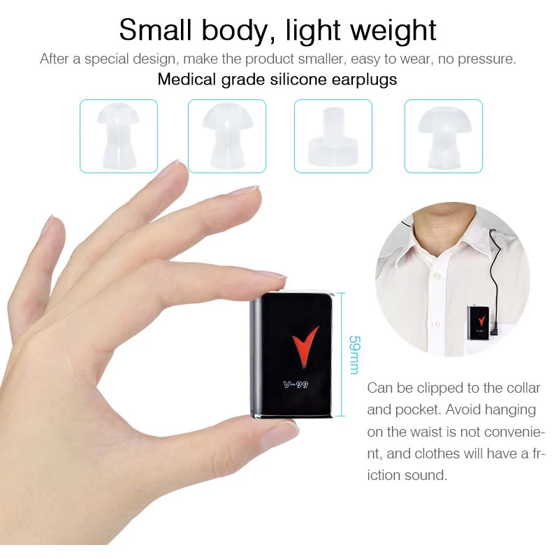 Description Picture 3 of itemPocket Hearing Aids - Speech Enhancer Devices and Personal Audio Amplifiers with 50dB Sound Gain and Ranges up to 100 Feet