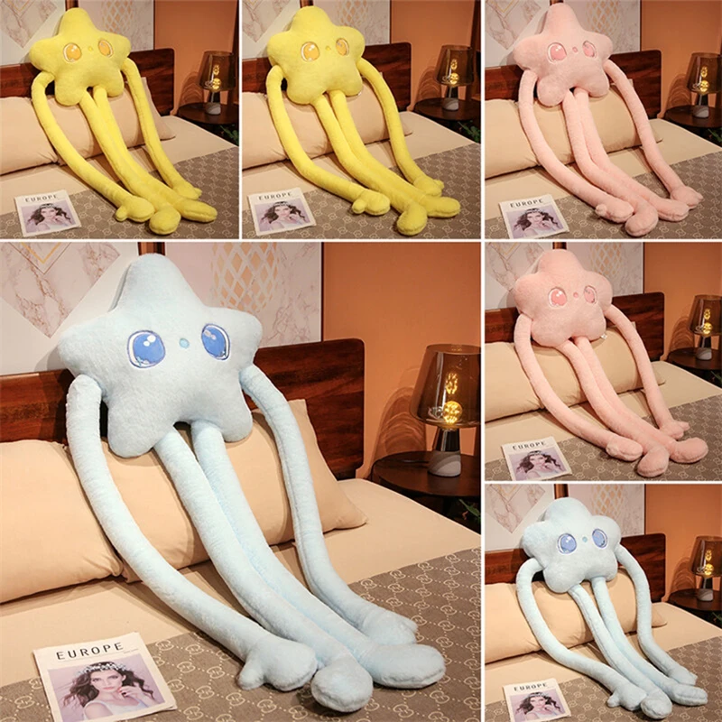 120cm Kawaii Anime Star Flower Long-Legged Monster Plush Pillow Toy Cute Stuffed Plushies Doll Soft Kids Girls Boys Toys Gifts