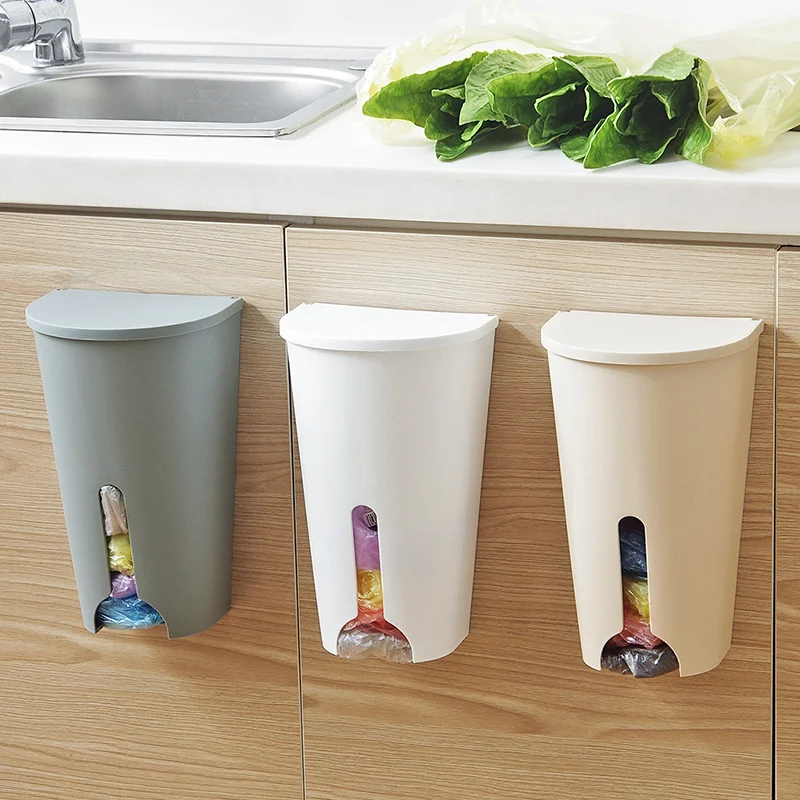 Cheers.US Plastic Grocery Bag Holder, Wall Mount Garbage Storage