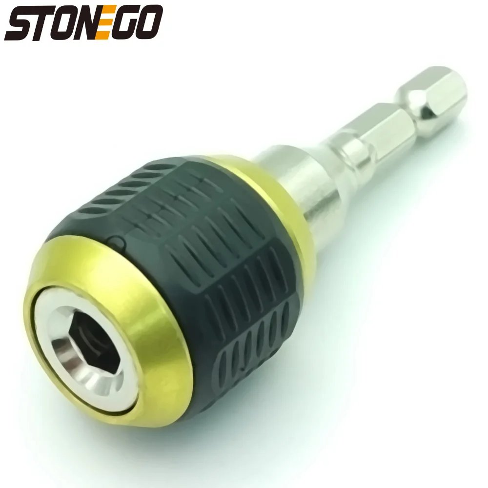 

STONEGO Drill Bit Extension - 1/4 Inch Hex Shank, Self-Locking Holder, and Extension Rod for Screwdriver and Drill Bits