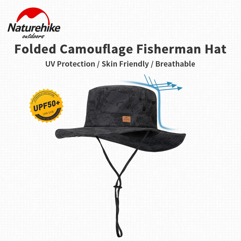 Summer New Camouflage Hiking Hat Fisherman Bucket Hat Camping Hunting Cap Travel Beach Fishing Sunproof Enlarge Brim