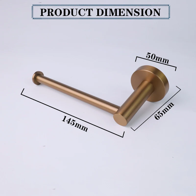 Roll Paper Holder Stainless Steel Bathroom In Wall Rose Gold Simple Style Brushed Nickel Hotel Accessories