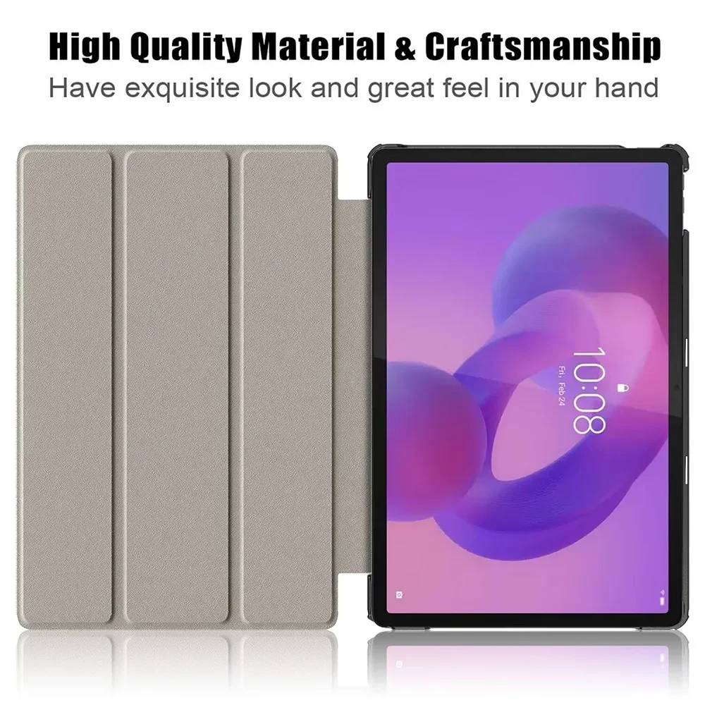 Tri-Fold Magnetic Flip Tablet Case in Solid Color