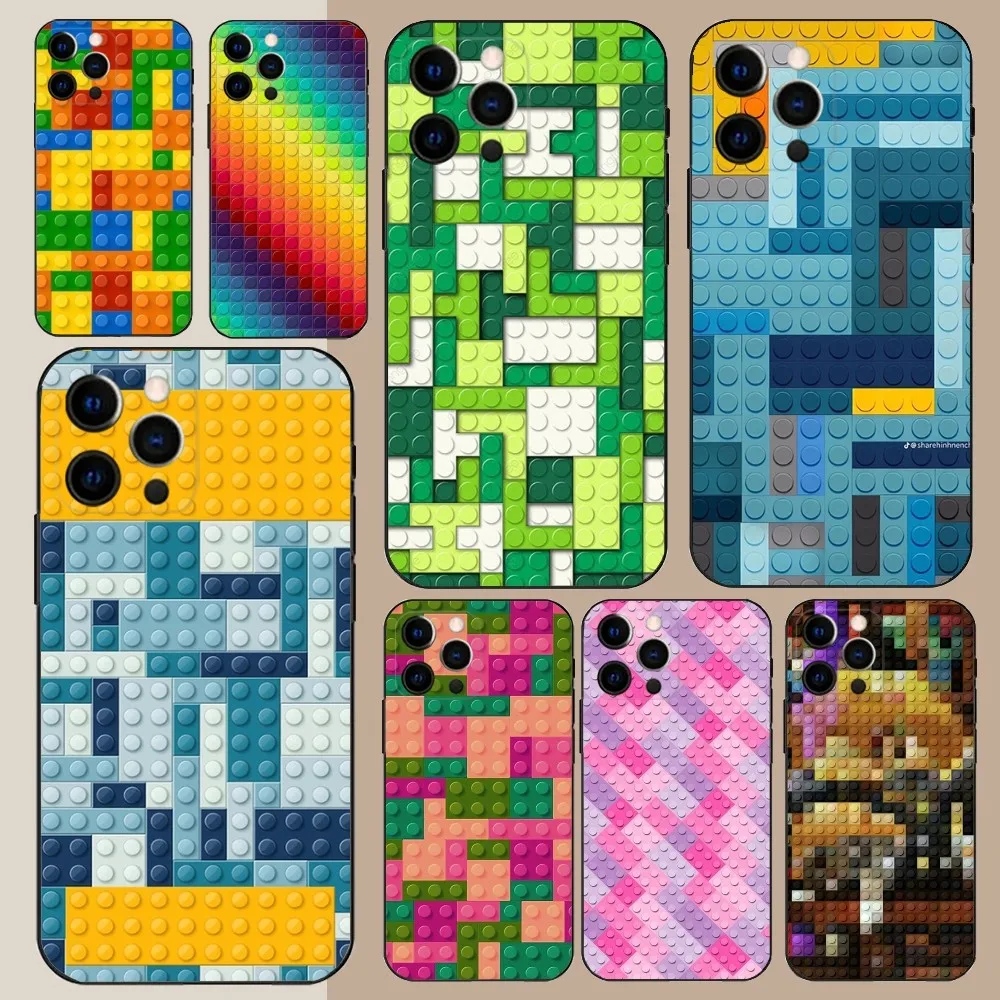 L-Lego Bricks background Phone Case For Apple iPhone 15,14,13,12