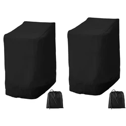 Waterproof Outdoor Stackable Patio Chair Cover - Durable Garden Furniture Protector (2Pcs)