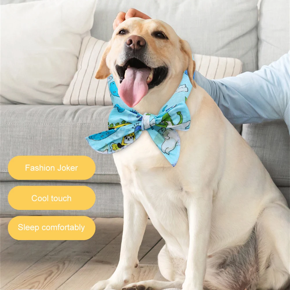 Cats And Dogs Safety And Comfort Basic Adjustable Pet Collar Bib Ice Towel Summer Pet Care Welfare Preventing Heat Stroke