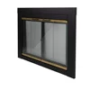 Fireplace Glass Door Small Black Bi-fold Doors Clear Glass Mesh Panel 6