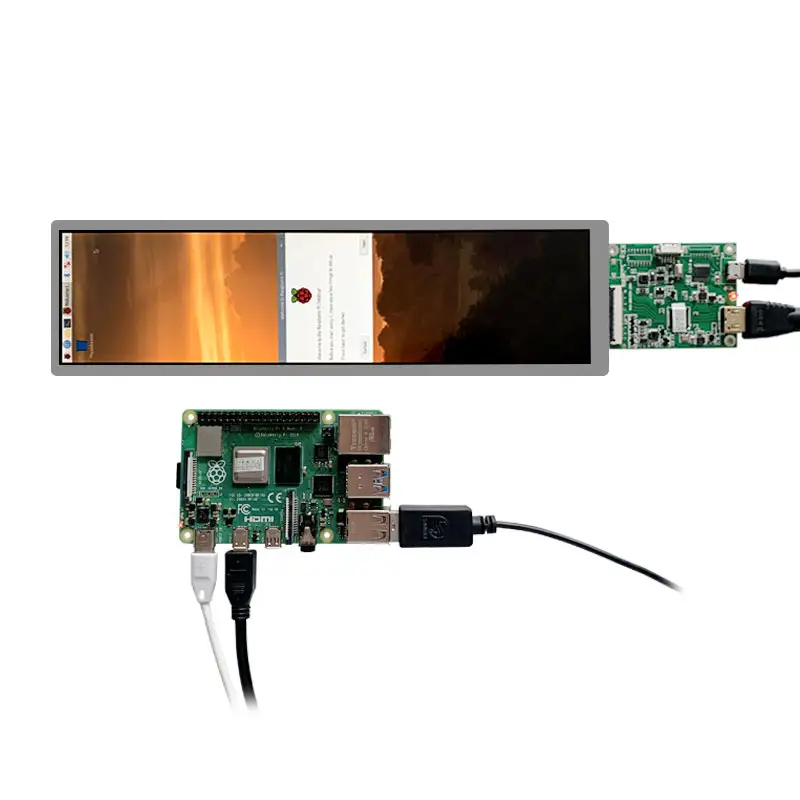 Wisecoco 8.8 Inch 1920x480 Stretched Bar IPS Display Capacitive Touch Screen TFT Module For Raspberry Pi Aida64 Sub Monitor 60hz image 4