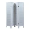 Sycamore wood 4 Panel Screen Folding Louvered Room Divider - Old white 5