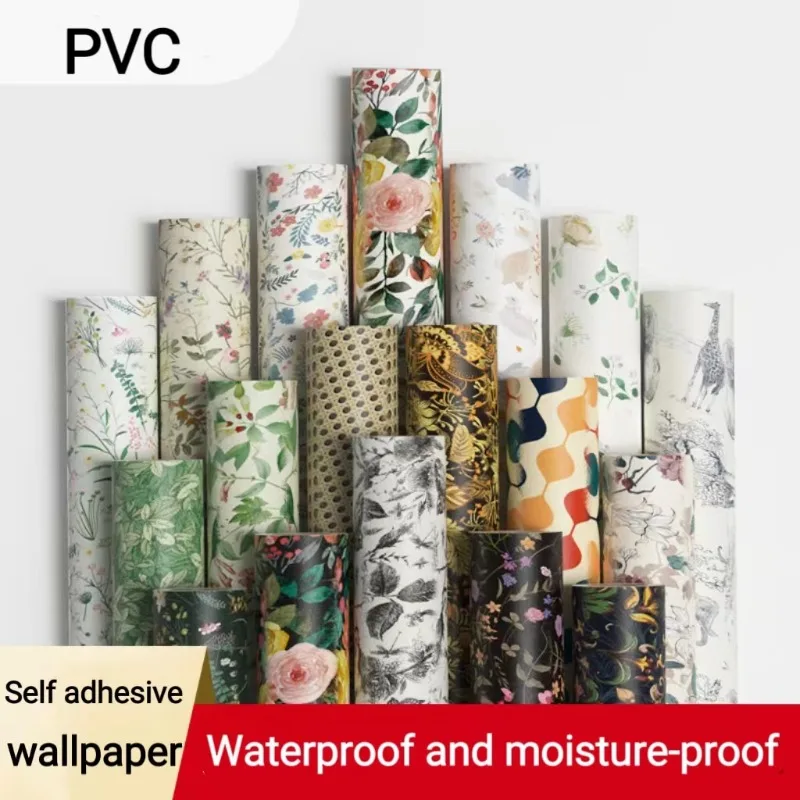 Grosso Impermeável Autoadesivo Pvc Wallpaper Porta Adesivos Sala de Estar Quarto Casa Móveis Armário Decoração da Parede