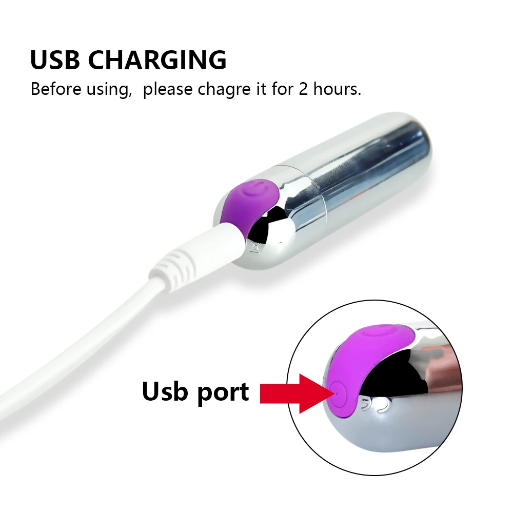 2 Pcs set USB Charge Mini Bullet Vibrator Women Clitoral Stimulator Vaginal G Spot Masturbation Sex Toys