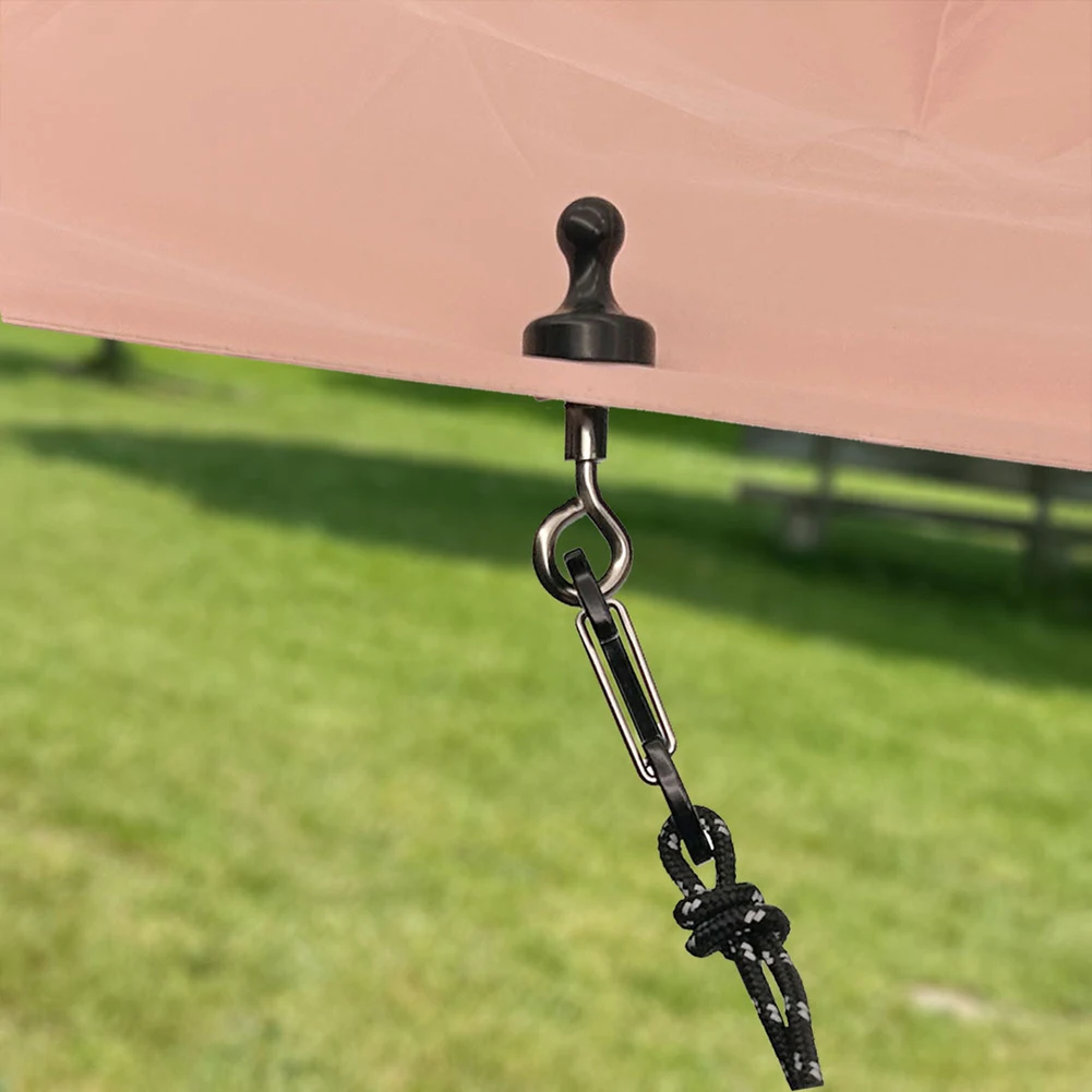 Portable Magnetic Camping Hook with Aluminum D Ring