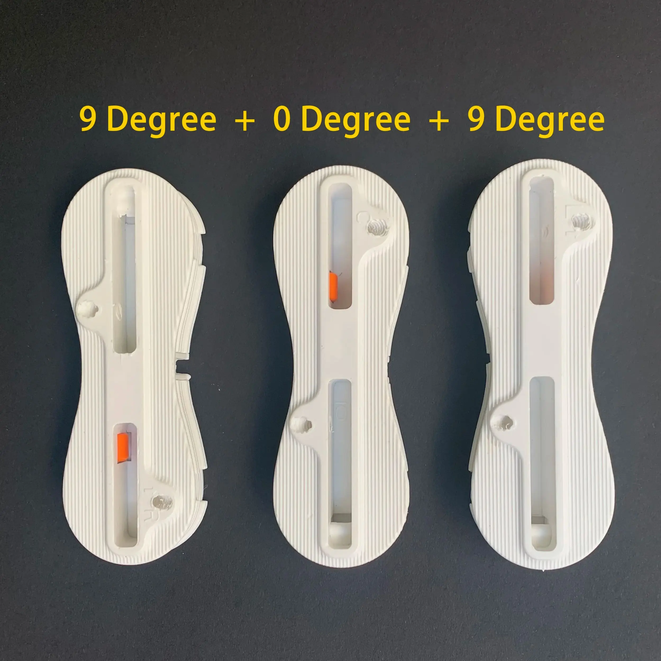 RISECE FCS II Surfboard Fin Box Surf Easy Install Rudder Slot Fin Plug Center 0 Degree + Side 9 Degree White Box 3PCS/SET