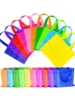 6pcs-Cross-Border Candy Bags Colorful Laminating Heat-Pressed Non-Woven Fabric Handbags Non-woven Fabric Gift Bags With Handle F 1
