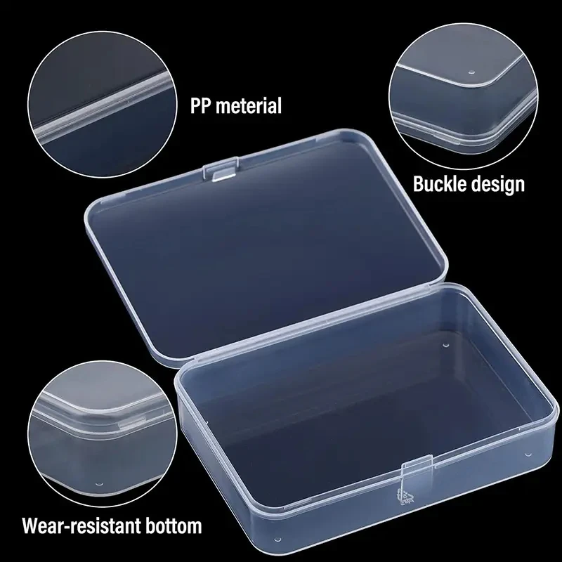 2pcs Plastic Playing Card Cases Transparent Rectangular Storage Boxes with Secure Clasp Closure for Poker & Business Cards playing card cover plastic storage box card storage box playing card holder
