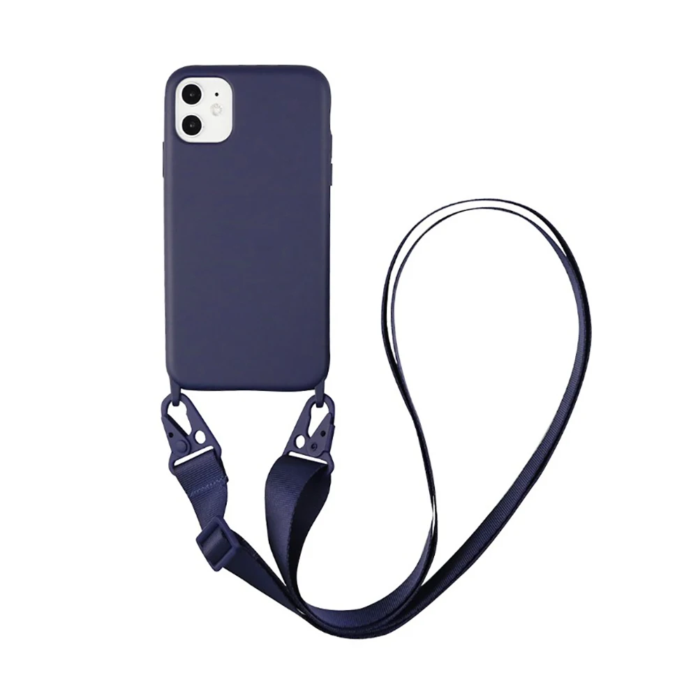 Silicone Crossbody Lanyard Phone Case with Neck Strap and Necklace Cord