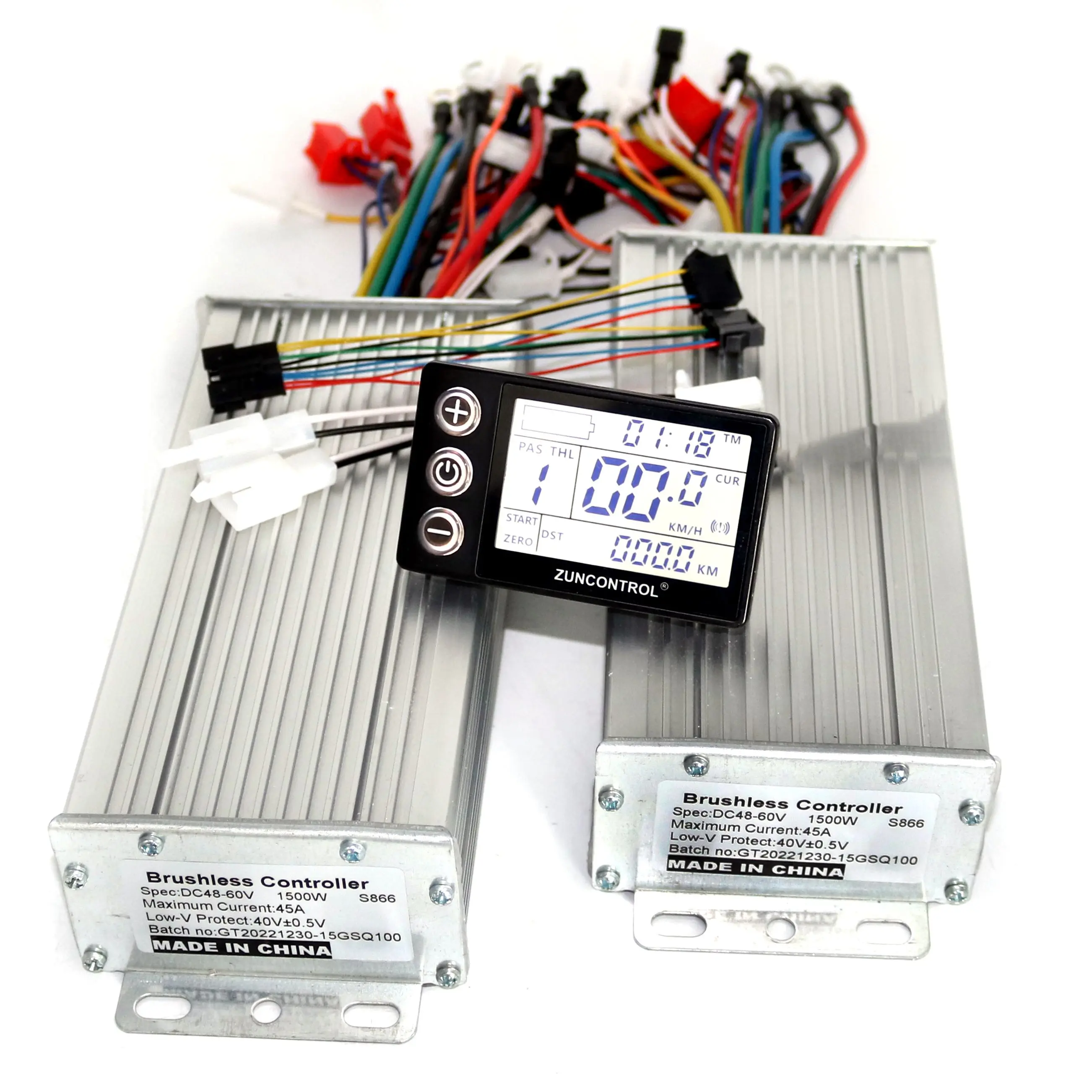 Dual Drive 48V/60V 1500W Bldc Regolatore Di Scooter Elettrico Controller E-Bike 2 Pc Senza Spazzola Di Velocità Driver E 1Pcs S866 Di Visualizzazione 