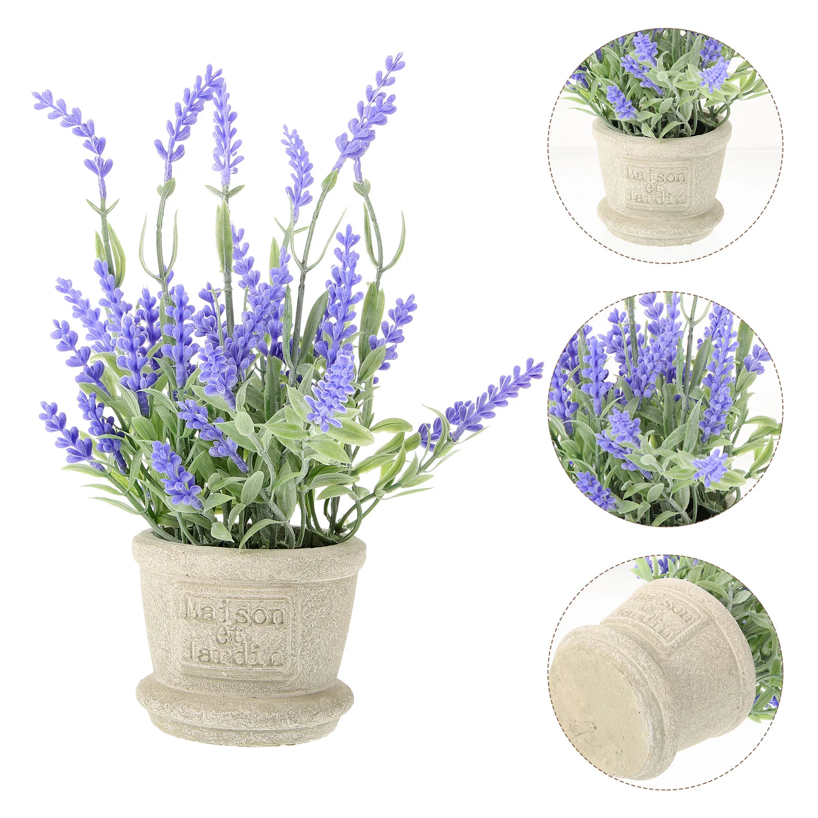 

Artificial Flowers Plastic Lavender Arrangements in Pots for Decor (Purple)