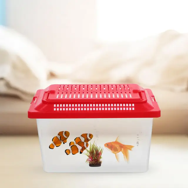 Portable Mini FishTank Handheld Tortoise Aquarium reptile Feeding Fish Tank multiuse Breeding Box durable hamster Box pet tools 3