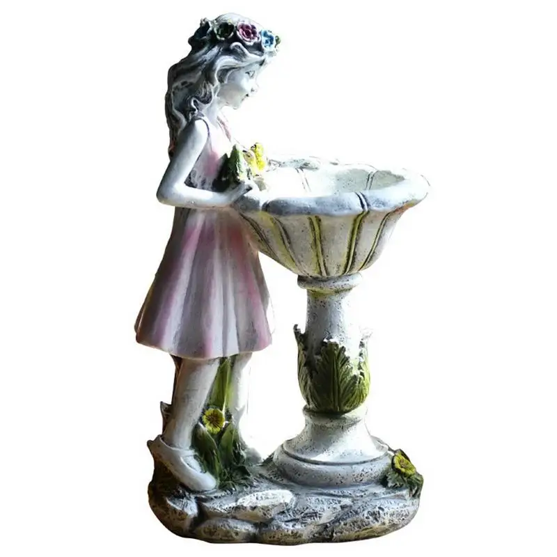 

Fairy Garden Statue Solar Outdoor Decor Waterproof Resin Light Up Solar Angel Garden Statue For Patio Yard Lawn Porch Art