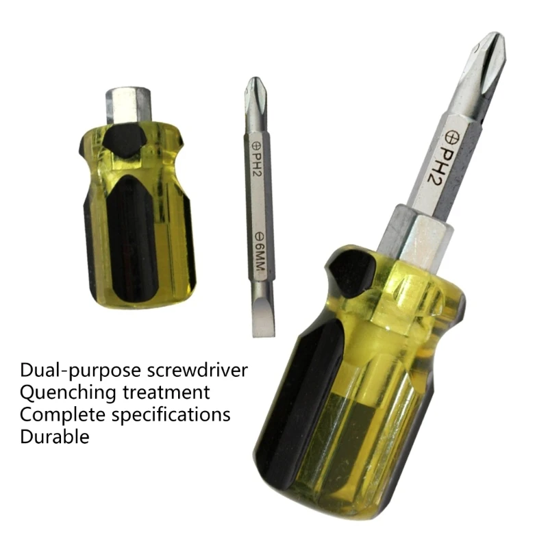 Mini Small Portable Radish Head Screw Driver Crystal Handle Interchangeable Hand Tools Car Repair Screwdriver Tool