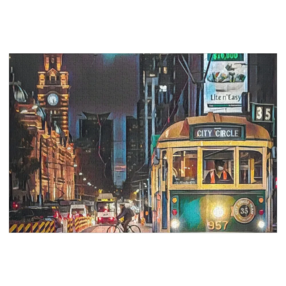 

Melbourne by Night Jigsaw Puzzle Anime Personalised Toys Puzzle