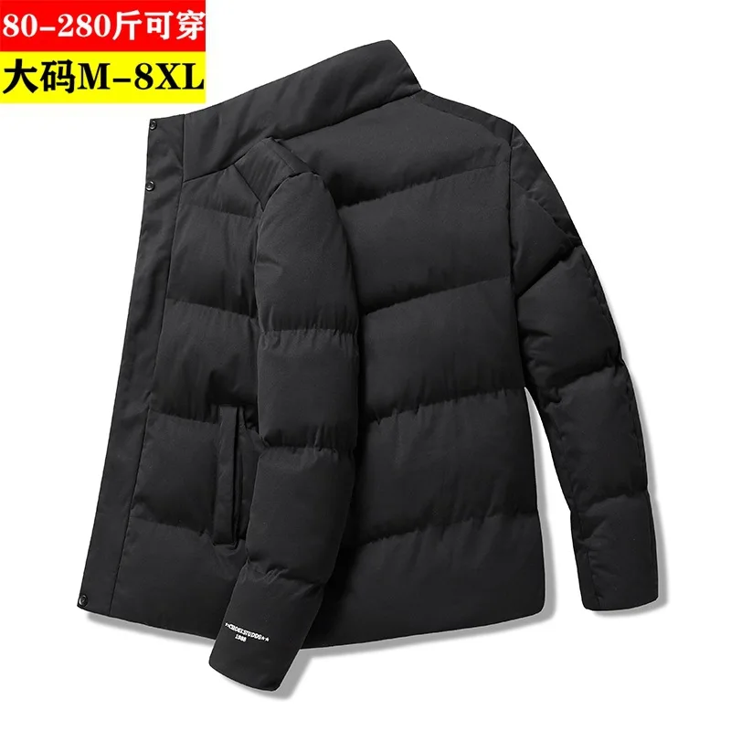 Men's Parkas Coats Casual Solid Zipper Parka Hombre Autumn Winter Warm Comfort Stand Collar Men's Coat Jackets M-8XL Streetwear
