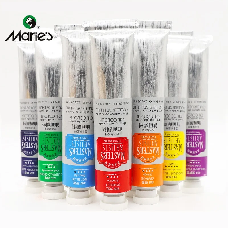 Marie's 200ml/tube Professional Oil Paints Brush for Artist Drawing Pigments Beginner Art Supplies Creative Oil Paint Tool