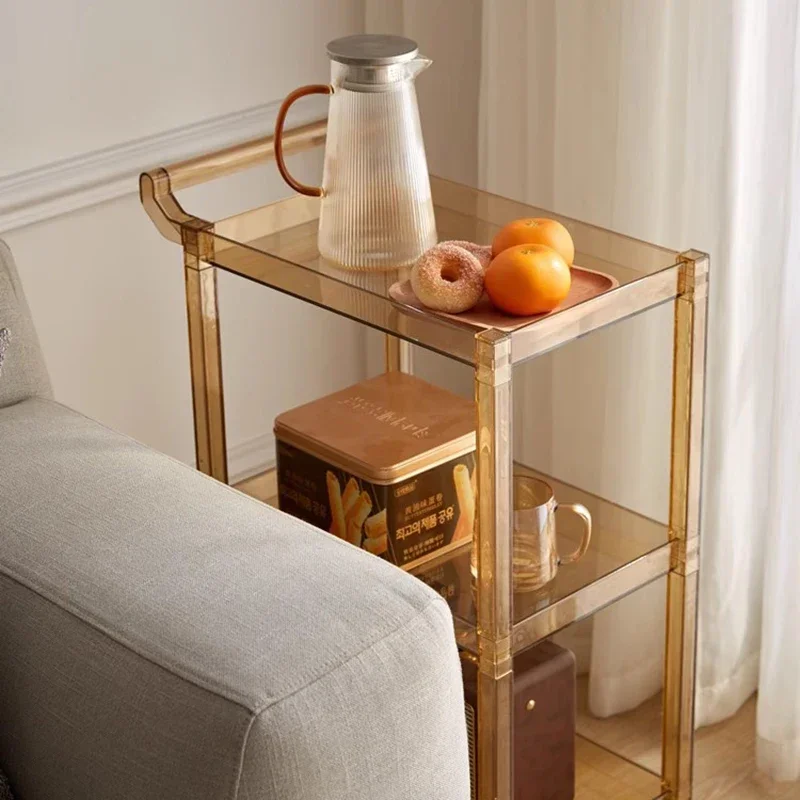 Plastics Transparent Salon Trolleys Serving Storage Waterproof Wheel Cart Square Unusual Muebles Dinning Set Furniture