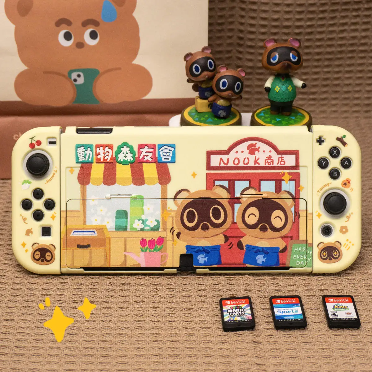 Animal Crossing Nintendo Switch OLED Case Funda Kawaii Cover Dockable ...