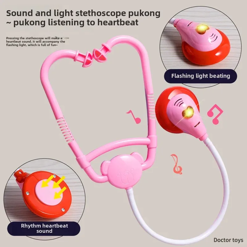 Children's Doctor Toy Set Girl Pretend Play Stethoscope Nurse Injection Baby Medical Checkup Toy Box High Quality Selection