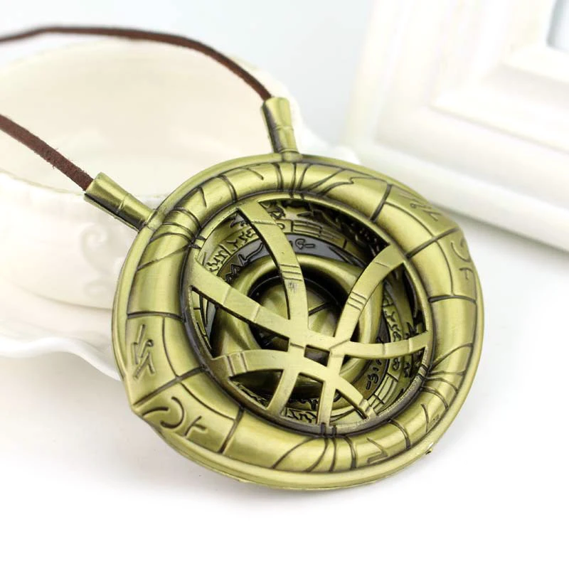 Marvel Avengers Collana Superhero Doctor Strange Large Eye Of Agamotto Ciondolo Collo Catena Collare Accessori Gioielli Vintage