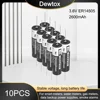 10PCS 3.6V ER14505 14505 Lithium Battery for PLC CNC Machine Tools Alarm Clock Gas Meter Touch Screen Li-Ion Batteria with Pins 1