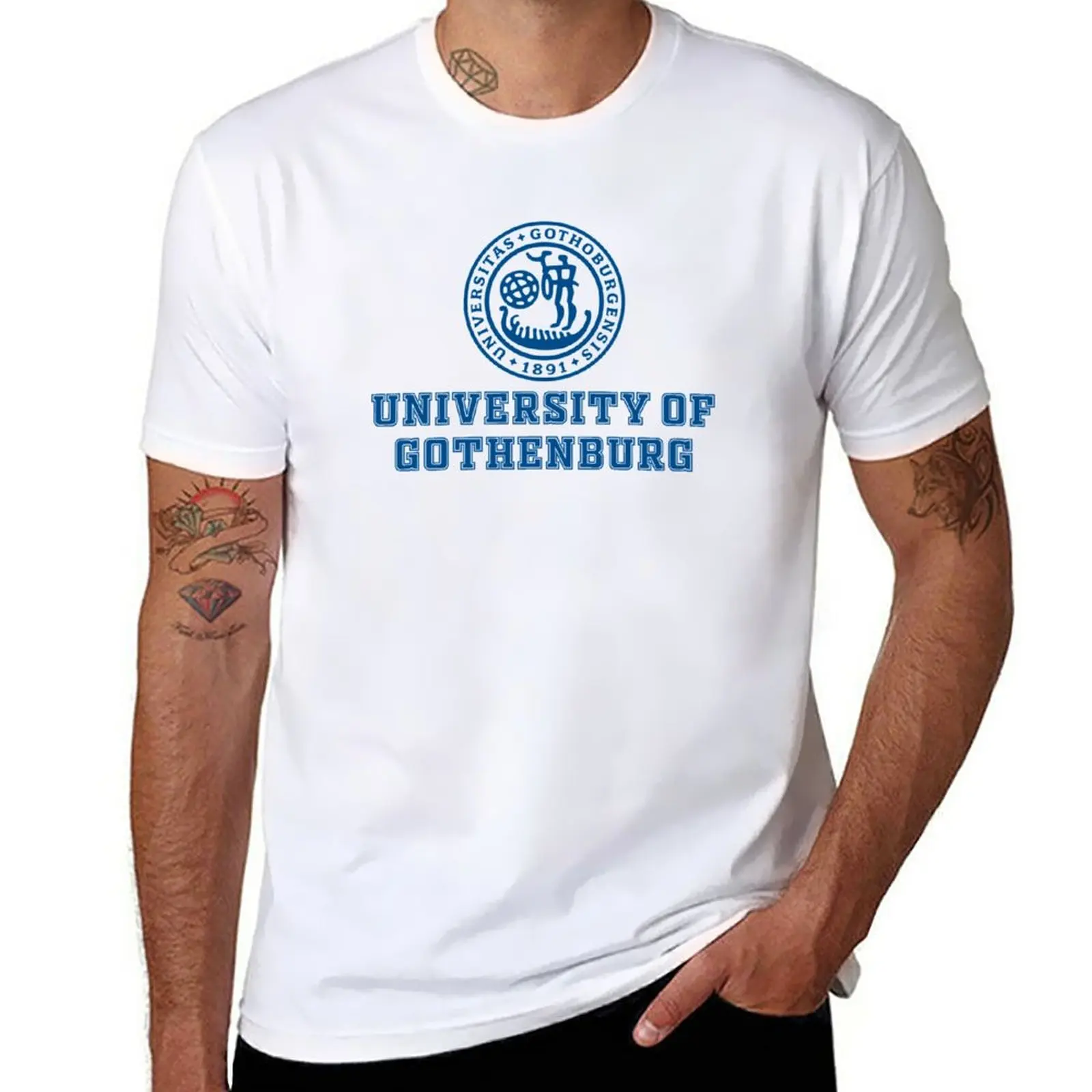 

New University of Gothenburg T-Shirt heavyweight t shirts summer clothes T-shirt for a boy mens champion t shirts