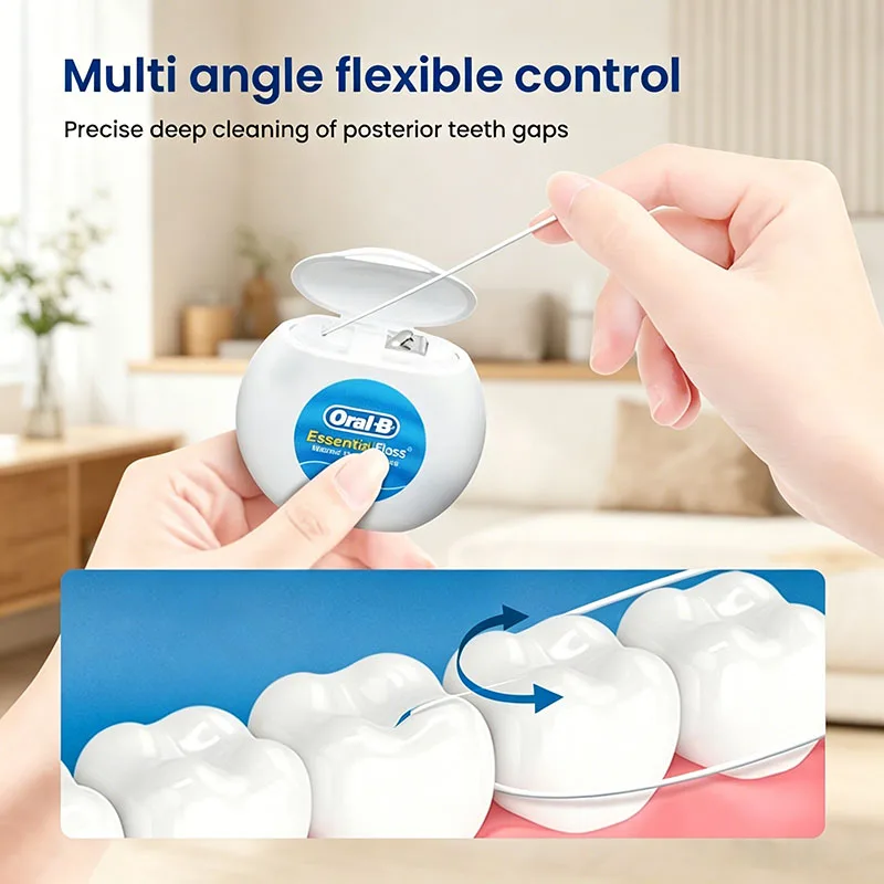 Oral-B Dental Floss 50m Flat Thread for Home Use Smooth Non Damaging To Gums Cleanses Interdental Residue Prevents Bad Breath