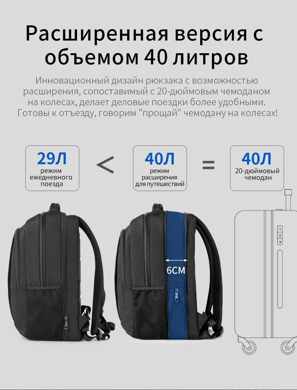 Рюкзак Tigernu для ноутбука, цвет черный | AliExpress