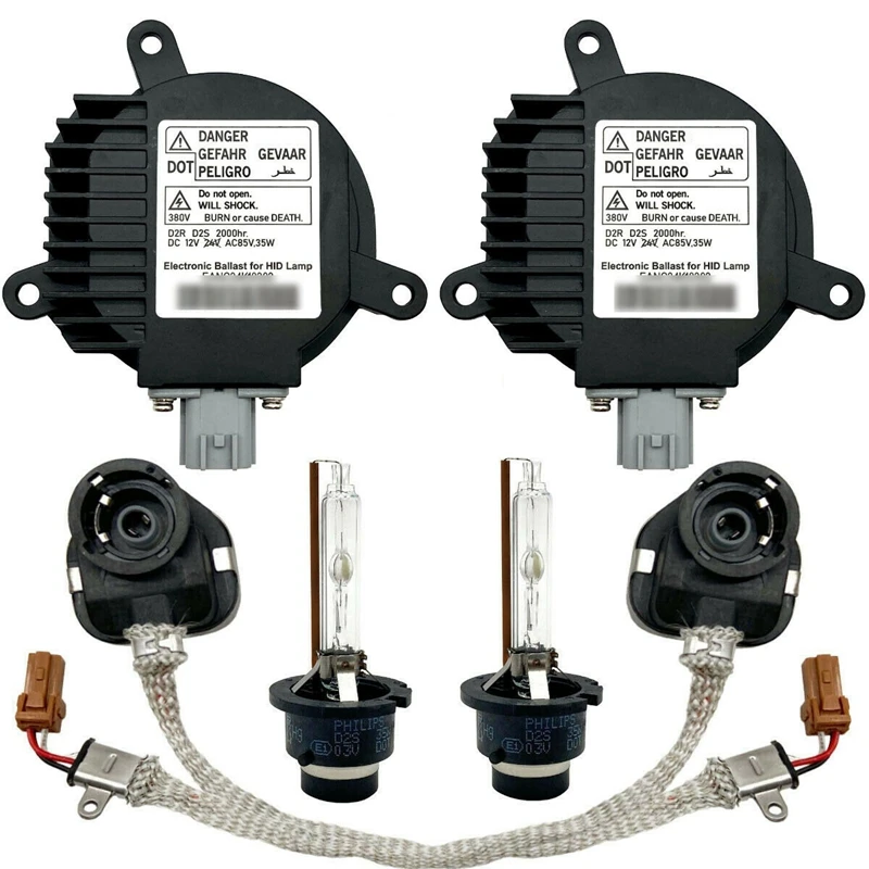 

2X для 2003-2009 Nissan 350Z ксеноновый балластный воспламенитель и HID D2S ламповая лампа компьютера 28474-8991B 26297-89902